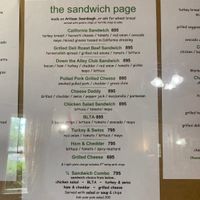 Menu pg2 at Down the Alley Cafe in Decatur