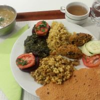 A vegan meal :D at Refeitório da Sociedade Portuguesa de Naturalogia in Lisbon