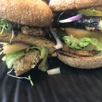 Seaweed club. Like a vegan fish sandwich! at Field of Greens in Houston