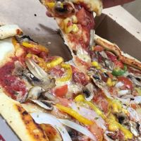 The vegetarian pizza with vegan cheese at The Gregson in Lancaster