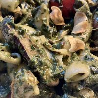 Vegan pesto. Very tasty  at Dogfish Head Brewing in Rehoboth Beach