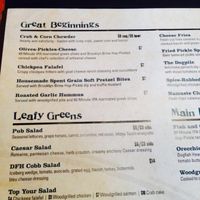 Menu as of January 2015 at Dogfish Head Brewing in Rehoboth Beach