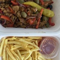 Gyro fries to go.  at Nepomuk in Reutlingen