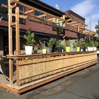 Back “alley” seating deck  at Spork in Bend
