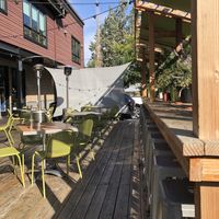 Back deck seating  at Spork in Bend
