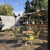 Back deck seating  at Spork in Bend