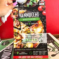 Menu at Vannucchi Brothers in Hollywood