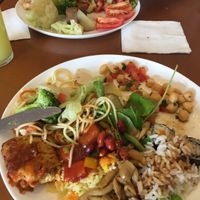 self-service buffet around 32R$ for the front plate with a fresh lime juice   at O Vegetariano Gourmet in Sao Paulo