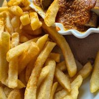 Currywurst with Fries at Sol in Konstanz
