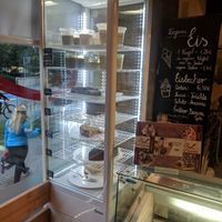 dessert case at Sol in Konstanz