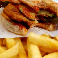 Sojaschnitzel BBQ Burger at Sol in Konstanz