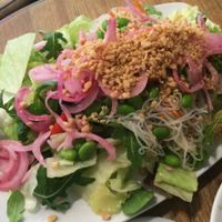 Big portion of delicious salad at Satori in Malmo