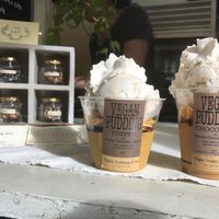 coffee pudding and chocolate pudding 10/10 at Sai Plant Deli by Vegan Pudding & Co. in Vancouver