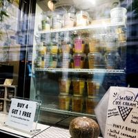 outside at Sai Plant Deli by Vegan Pudding & Co. in Vancouver