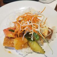 sweet and sour tofu  at Basil in Charleston