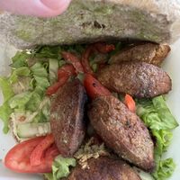Falafel sandwich   at Cafe del mundo in Luang Prabang
