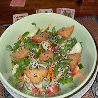 Salad  at Cafe del mundo in Luang Prabang