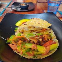 Vegan tacos at Cafe del mundo in Luang Prabang