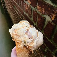 The pumpkin pepita vegan ice cream was delicious   at Earnest Ice Cream - Quebec St in Vancouver