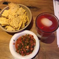 Chips + salsa + margarita at Aqui in Campbell