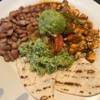 Vegan tofu Fajita at Aqui in Campbell