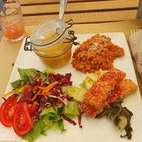 Plate of the day (with spelt option) at Sali and Pistacchi in Domodossola