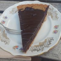 vegan chocolate cake at Sali and Pistacchi in Domodossola