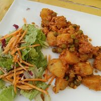 Tempeh spezzatino at Sali and Pistacchi in Domodossola