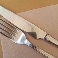 Even the cutlery is VEGAn ;-) at Sali and Pistacchi in Domodossola