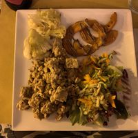 Tempeh and veggies  at Sali and Pistacchi in Domodossola