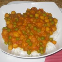 Daily vegan special:  pumpkin pea curry at Fresh Freaks in Brno