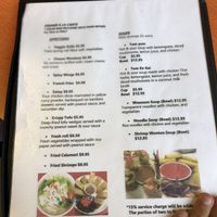 menu at Dara Thai Express in Page