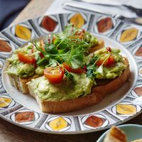 Avocado on toast at Roseleaf in Edinburgh