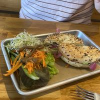 Another bagel sandwich  at Southern Roots Filling Station in Jacksonville