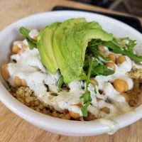 Protein bowl with brown rice at Southern Roots Filling Station in Jacksonville