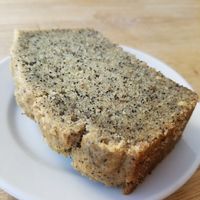 Almond hemp cake at Southern Roots Filling Station in Jacksonville