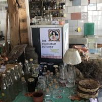 The vegetarian butcher! at Andriakon in Andros