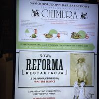Aquí explica lo de las porciones   at Chimera in Krakow