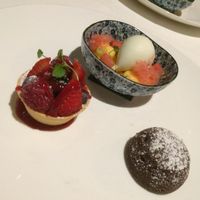 The dessert course of the vegetarian degustation.  at Matteo's in Fitzroy North