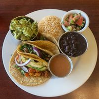 Aerial View of Taco Platter  at Un Solo Sol in Los Angeles