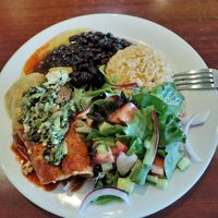 Enchiladas at Un Solo Sol in Los Angeles