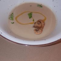 Crema de setas at Punto Vegano in Madrid
