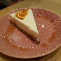 Dessert / Coconut lemon pie at Punto Vegano in Madrid