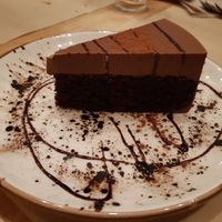 Dessert / Chocolate cake at Punto Vegano in Madrid