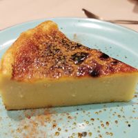 Natillas tart at Punto Vegano in Madrid