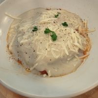 Lasaña at Punto Vegano in Madrid