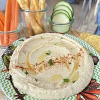 Hummus  at Punto Vegano in Madrid