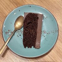 Chocolate cake  at Punto Vegano in Madrid