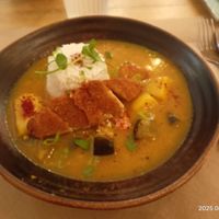 Katsu curry at Punto Vegano in Madrid