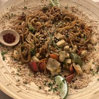 Pad thai  at Punto Vegano in Madrid